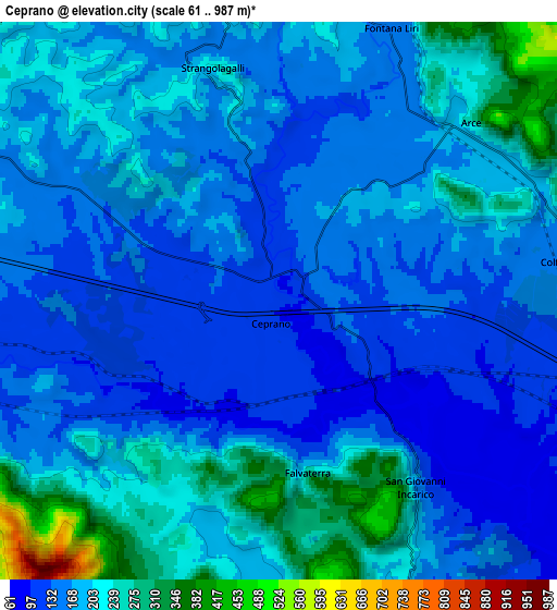 Zoom OUT 2x Ceprano, Italy elevation map