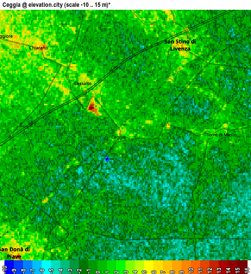 Zoom OUT 2x Ceggia, Italy elevation map