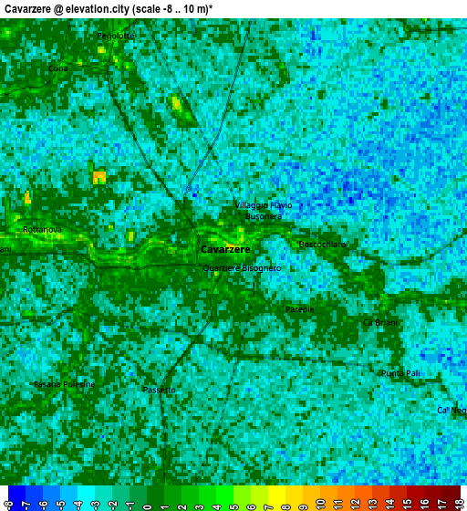 Zoom OUT 2x Cavarzere, Italy elevation map