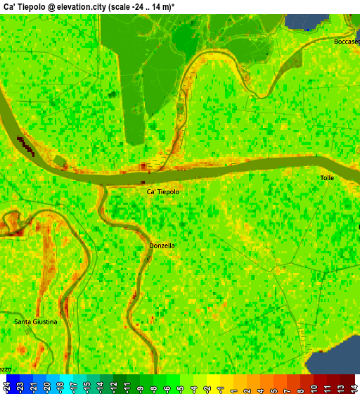 Zoom OUT 2x Ca' Tiepolo, Italy elevation map