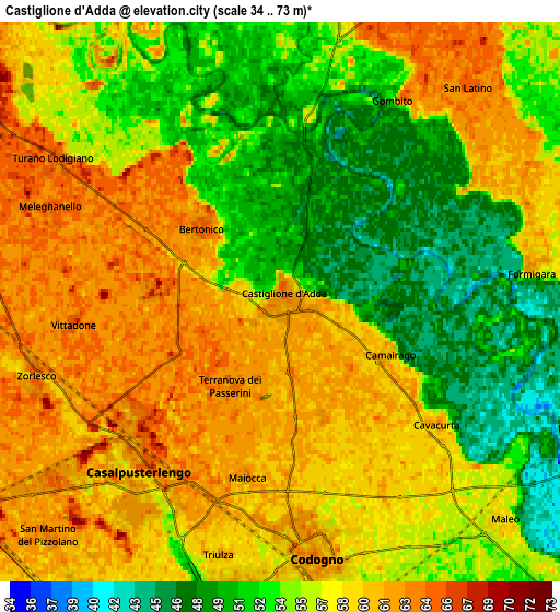 Zoom OUT 2x Castiglione d'Adda, Italy elevation map