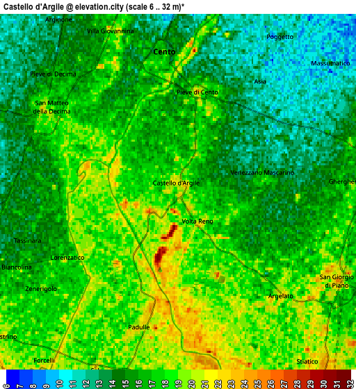 Zoom OUT 2x Castello d'Argile, Italy elevation map