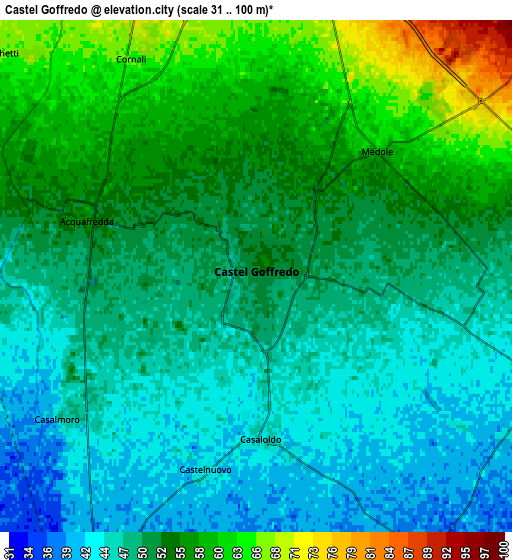 Zoom OUT 2x Castel Goffredo, Italy elevation map