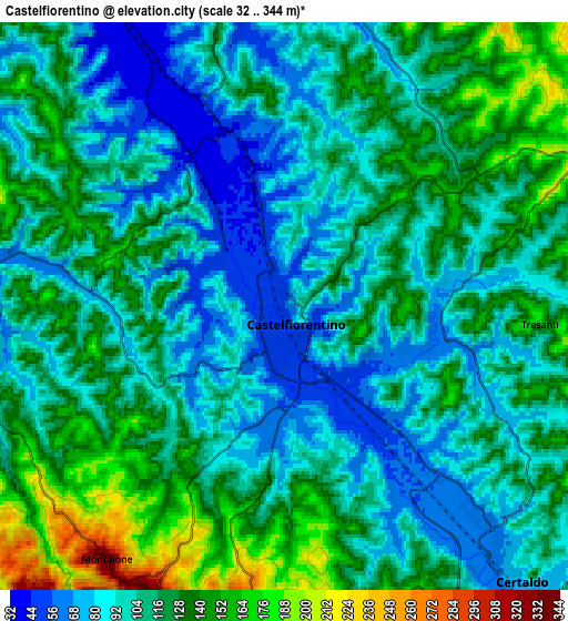 Zoom OUT 2x Castelfiorentino, Italy elevation map