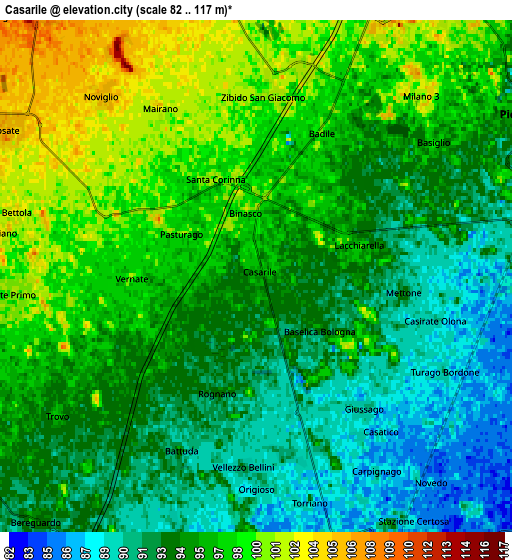 Zoom OUT 2x Casarile, Italy elevation map