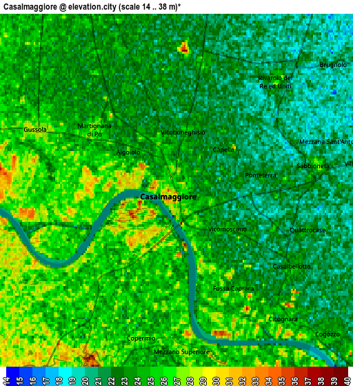 Zoom OUT 2x Casalmaggiore, Italy elevation map