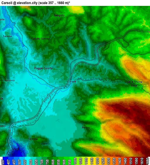 Zoom OUT 2x Carsoli, Italy elevation map