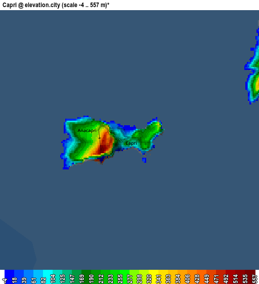 Zoom OUT 2x Capri, Italy elevation map