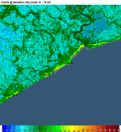 Zoom OUT 2x Caorle, Italy elevation map