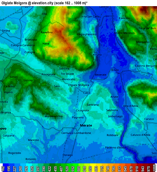 Zoom OUT 2x Olgiate Molgora, Italy elevation map