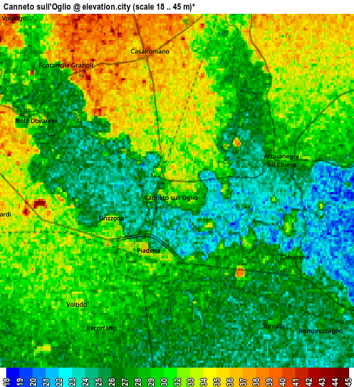 Zoom OUT 2x Canneto sull'Oglio, Italy elevation map