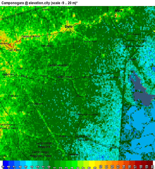 Zoom OUT 2x Camponogara, Italy elevation map