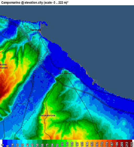 Zoom OUT 2x Campomarino, Italy elevation map