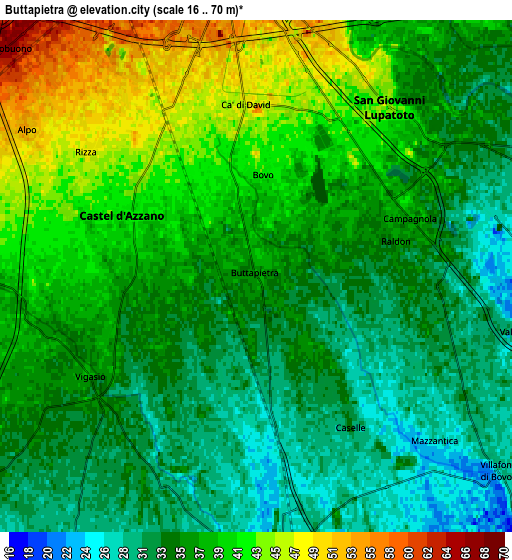 Zoom OUT 2x Buttapietra, Italy elevation map