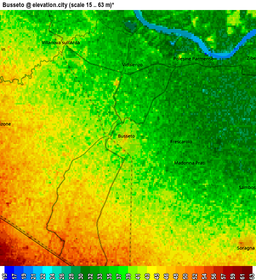 Zoom OUT 2x Busseto, Italy elevation map