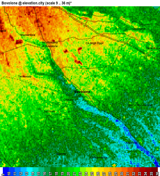 Zoom OUT 2x Bovolone, Italy elevation map