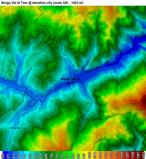 Zoom OUT 2x Borgo Val di Taro, Italy elevation map