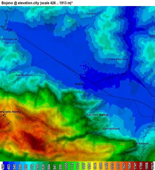 Zoom OUT 2x Bojano, Italy elevation map