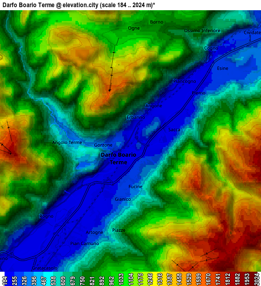 Zoom OUT 2x Darfo Boario Terme, Italy elevation map