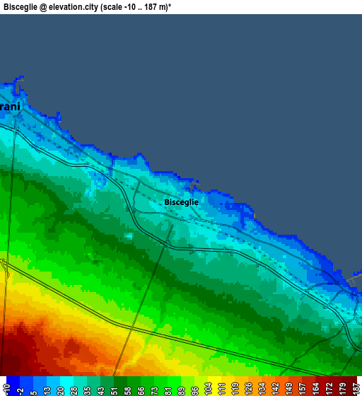 Zoom OUT 2x Bisceglie, Italy elevation map