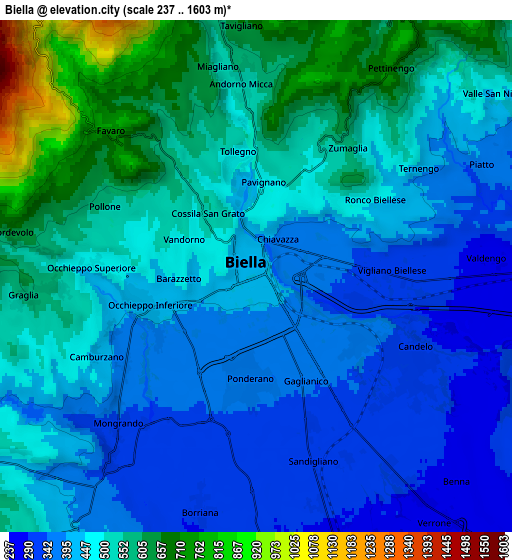 Zoom OUT 2x Biella, Italy elevation map