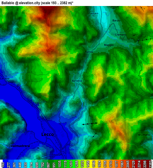 Zoom OUT 2x Ballabio, Italy elevation map