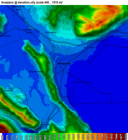 Zoom OUT 2x Avezzano, Italy elevation map