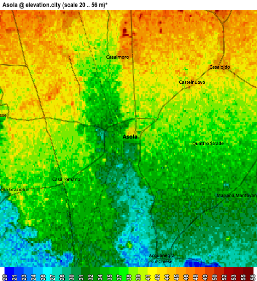 Zoom OUT 2x Asola, Italy elevation map