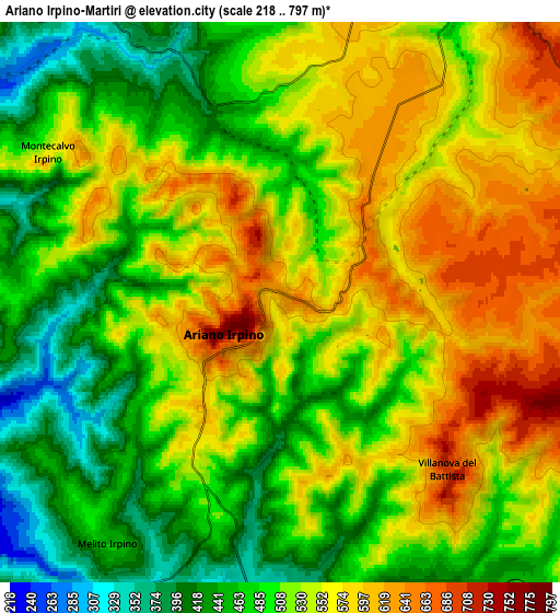 Zoom OUT 2x Ariano Irpino-Martiri, Italy elevation map