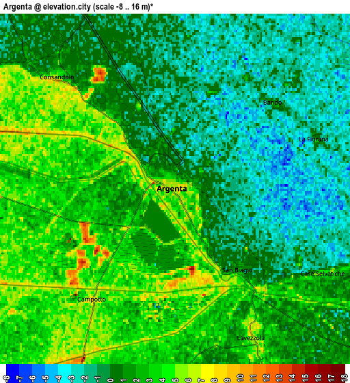 Zoom OUT 2x Argenta, Italy elevation map