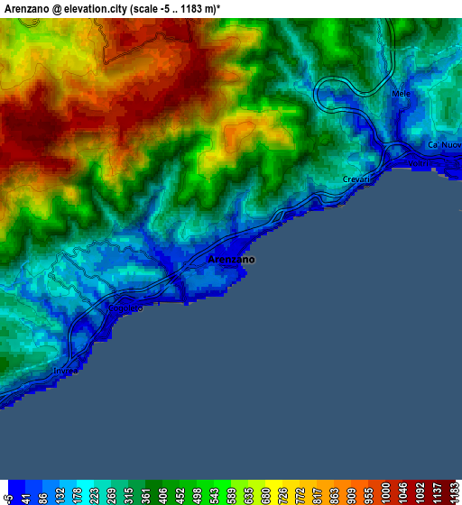 Zoom OUT 2x Arenzano, Italy elevation map