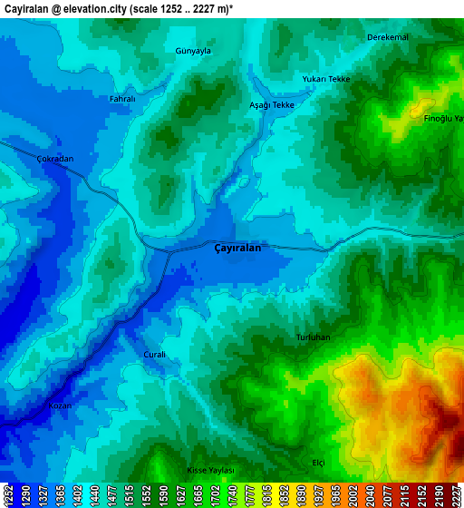 Zoom OUT 2x Çayıralan, Turkey elevation map