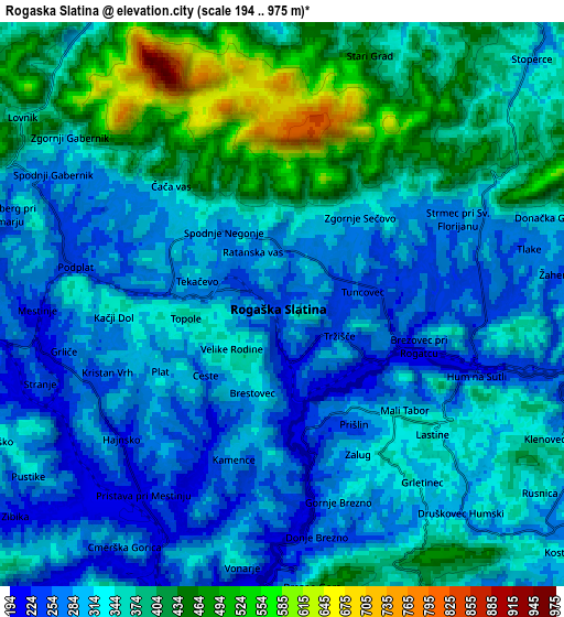 Zoom OUT 2x Rogaška Slatina, Slovenia elevation map