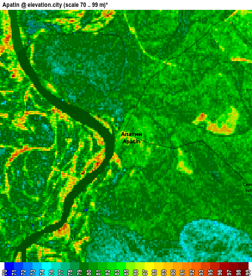 Zoom OUT 2x Apatin, Serbia elevation map