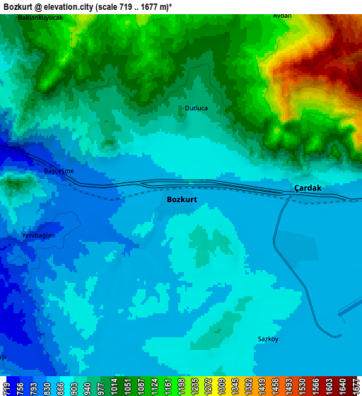 Zoom OUT 2x Bozkurt, Turkey elevation map