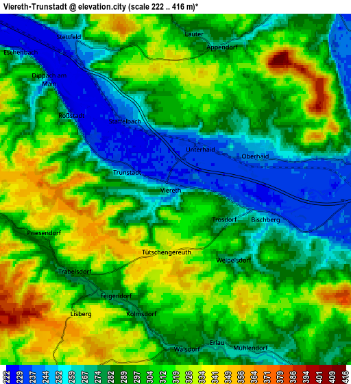 Zoom OUT 2x Viereth-Trunstadt, Germany elevation map