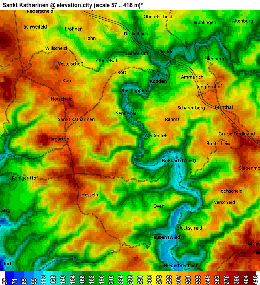 Zoom OUT 2x Sankt Katharinen, Germany elevation map