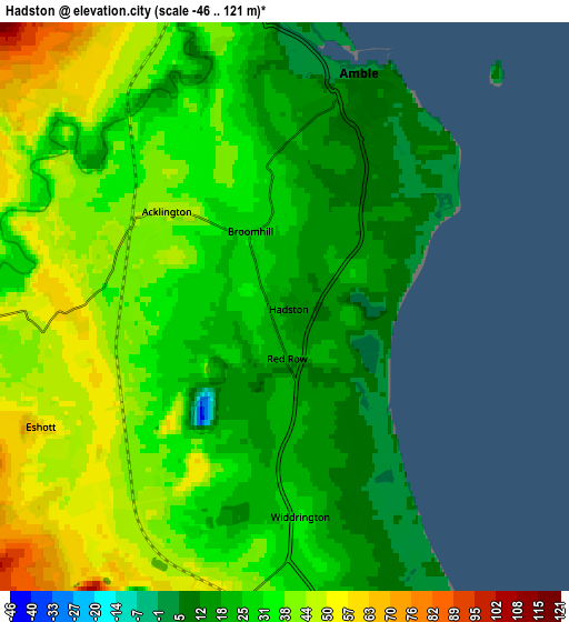 Zoom OUT 2x Hadston, United Kingdom elevation map