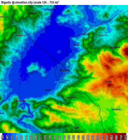 Zoom OUT 2x Bigadiç, Turkey elevation map