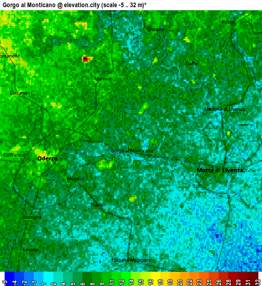 Zoom OUT 2x Gorgo al Monticano, Italy elevation map