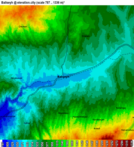 Zoom OUT 2x Balışeyh, Turkey elevation map