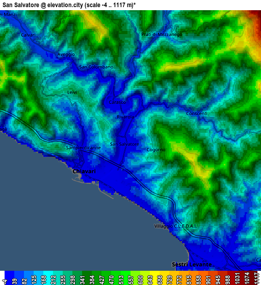 Zoom OUT 2x San Salvatore, Italy elevation map