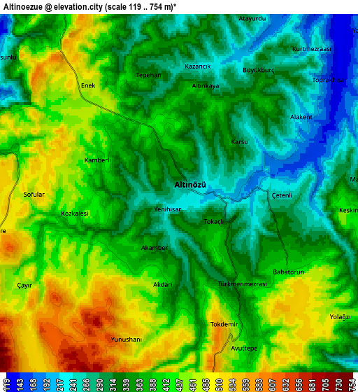 Zoom OUT 2x Altınözü, Turkey elevation map