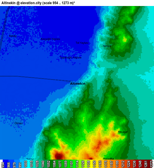 Zoom OUT 2x Altınekin, Turkey elevation map