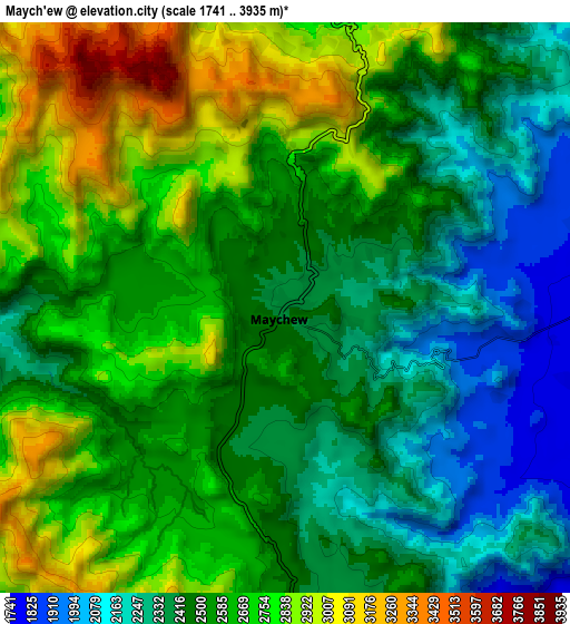 Zoom OUT 2x Maych’ew, Ethiopia elevation map
