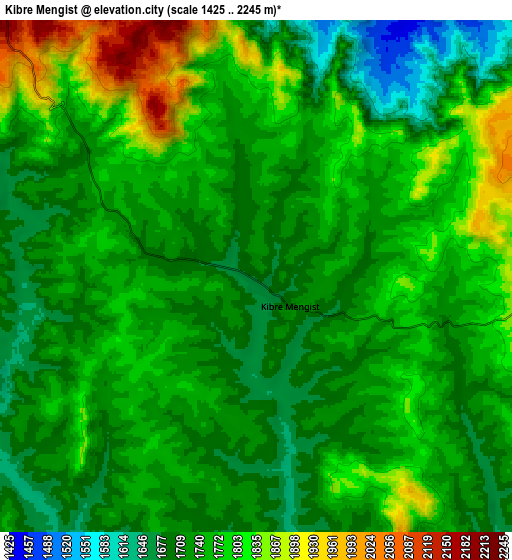Zoom OUT 2x Kibre Mengist, Ethiopia elevation map