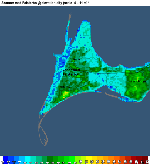 Zoom OUT 2x Skanör med Falsterbo, Sweden elevation map