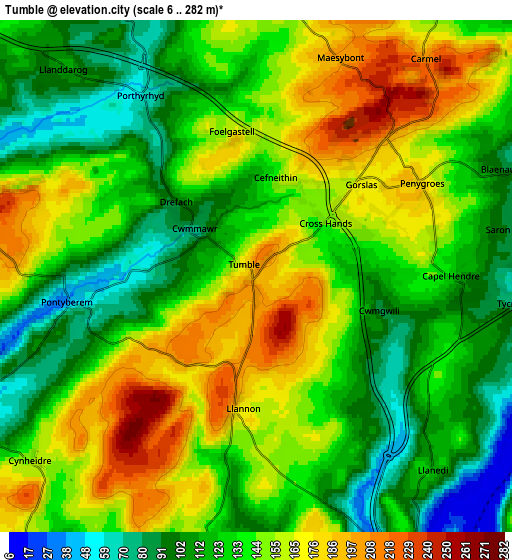 Zoom OUT 2x Tumble, United Kingdom elevation map