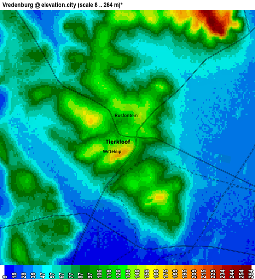Zoom OUT 2x Vredenburg, South Africa elevation map