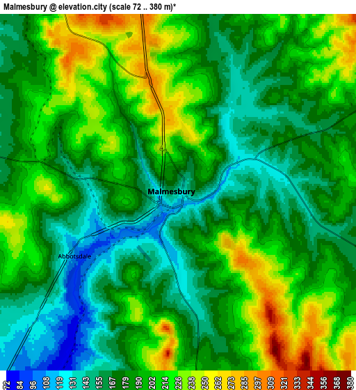 Zoom OUT 2x Malmesbury, South Africa elevation map